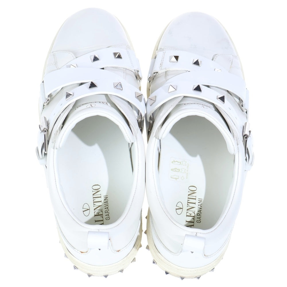 VALENTINO(ヴァレンティノ) ROCK STUDS BELTED SNEAKER ロックスタッズ ベルテッド レザーローカットスニーカー ホワイト TPA03Y2