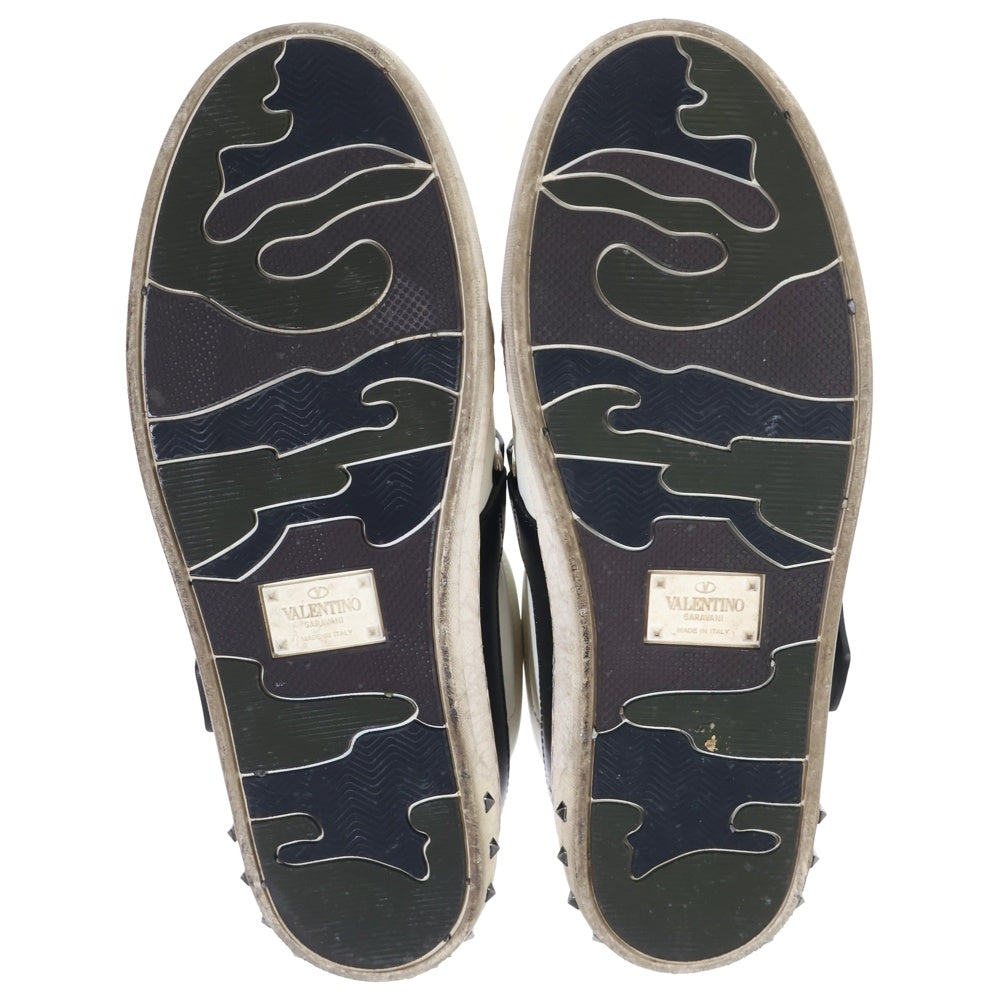 VALENTINO(ヴァレンティノ) ROCK STUDS BELTED SNEAKER ロックスタッズ ベルテッド レザーローカットスニーカー ホワイト/ブラック TPA03Y2