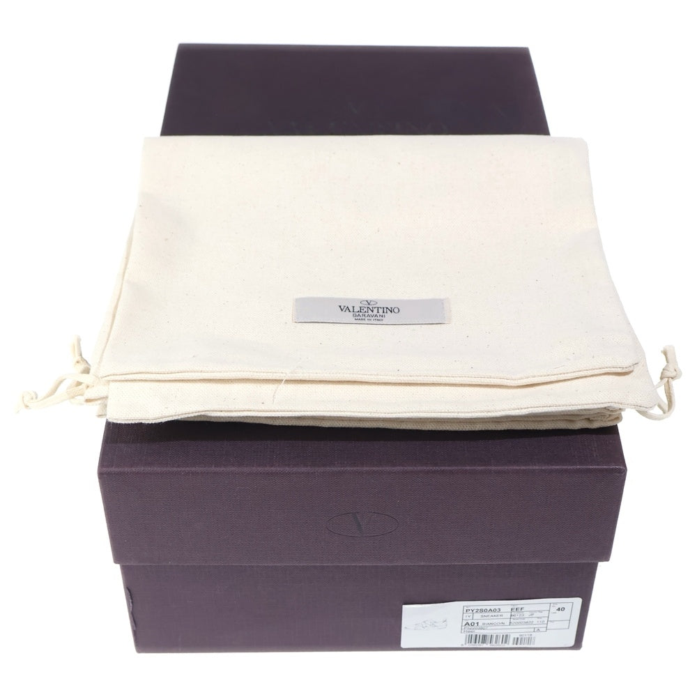 VALENTINO(ヴァレンティノ) ROCK STUDS BELTED SNEAKER ロックスタッズ ベルテッド レザーローカットスニーカー ホワイト/ブラック TPA03Y2