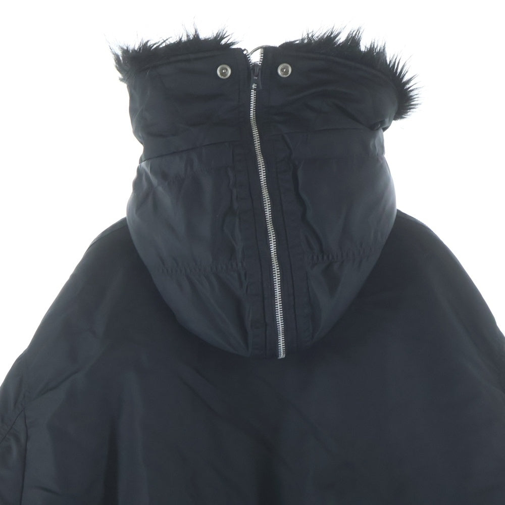 WTAPS(ダブルタップス) ×ALPHA INDUSTRIES N-2B アルファインダストリーズ コアスペック ファーフーデッド ナイロンジャケット ブラック TA0690-9001