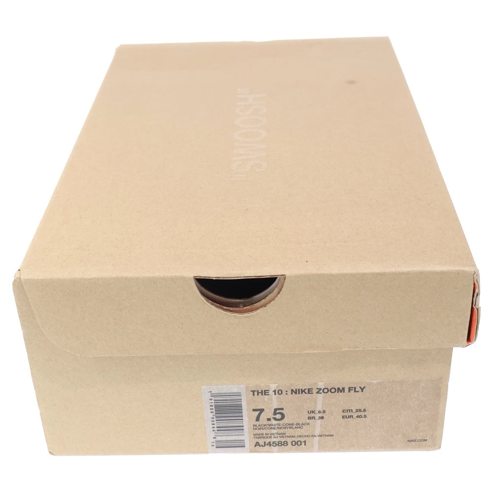 NIKE(ナイキ) ×OFF-WHITE ZOOM FLY オフホワイト ズームフライ ローカットスニーカー ブラック US7.5/25.5cm AJ4588-001