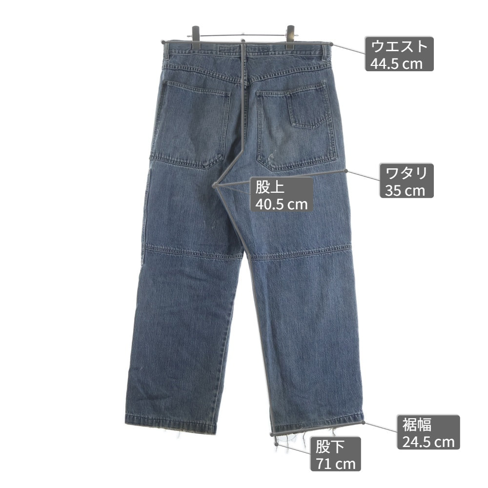 NO BRAND(ノーブランド) MARITHE FRANCOIS GIRBAUD マリテフランソワジルボー 90-00S 香港製 デカジップポケットデザイン デニム バギーパンツ インディゴ