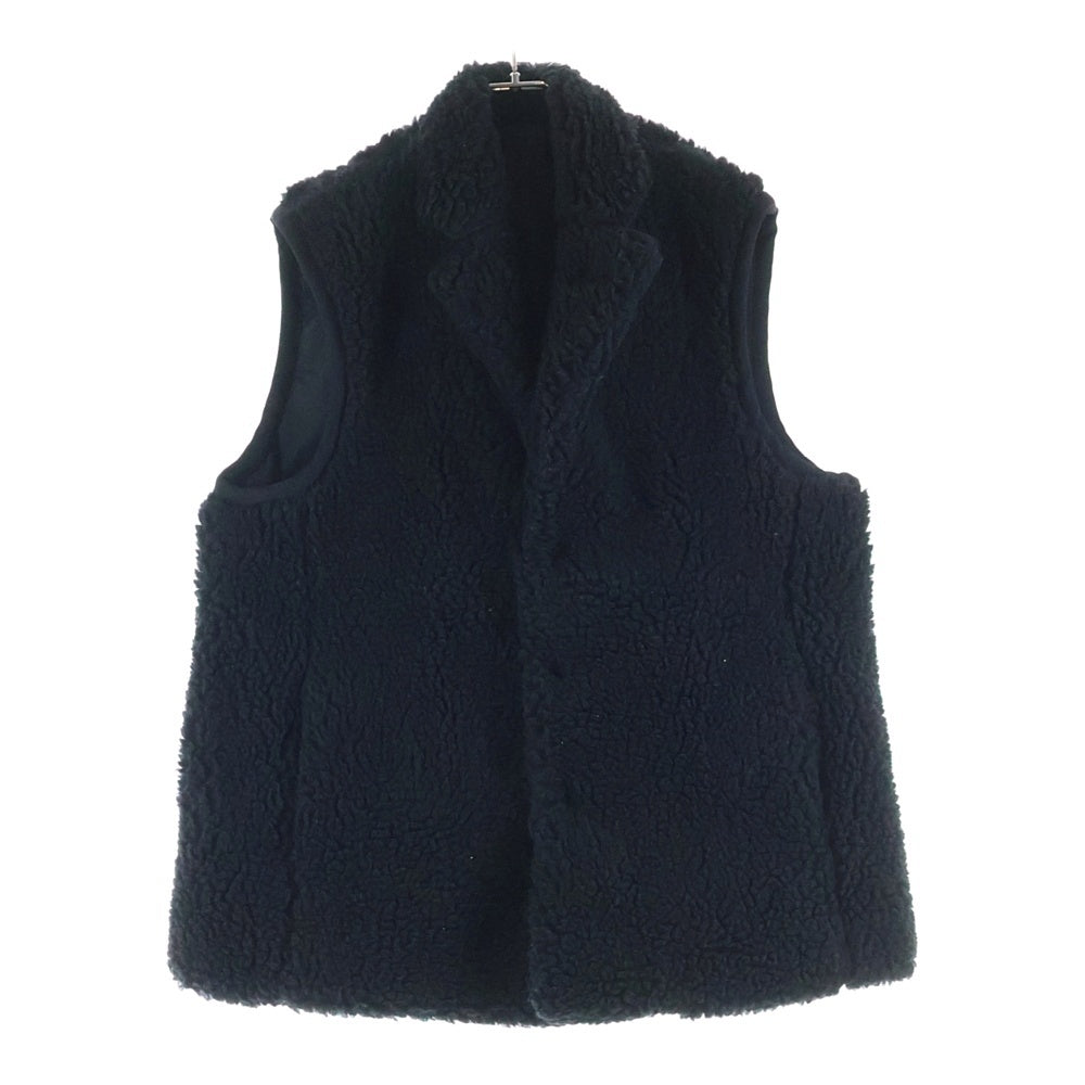 THE VIRIDI-ANNE(ザヴィリジアン) BOA SLEEVELESS JACKET スリーブレス ジップアップボアジャケット ブラック VI-3630-06