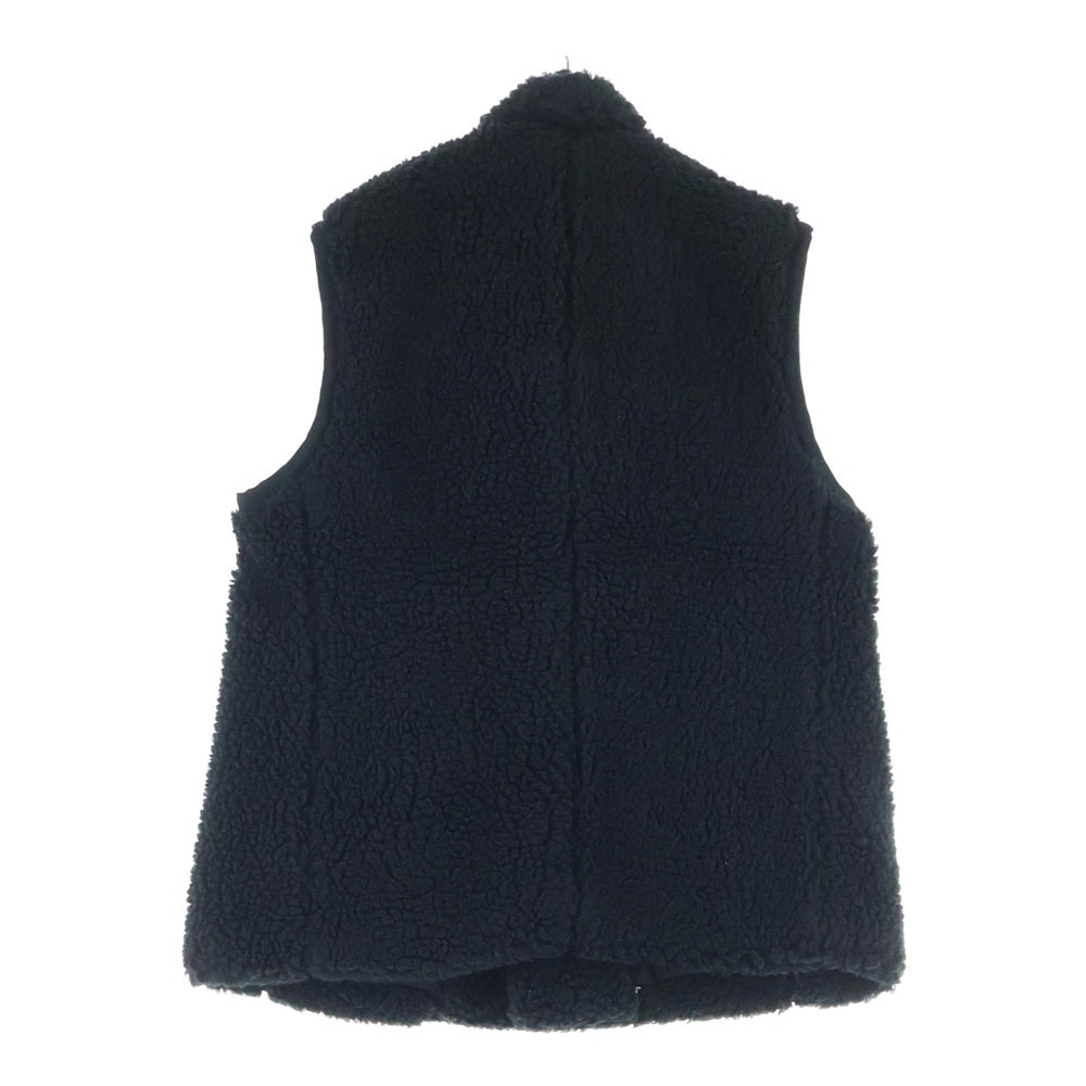THE VIRIDI-ANNE(ザヴィリジアン) BOA SLEEVELESS JACKET スリーブレス ジップアップボアジャケット ブラック VI-3630-06