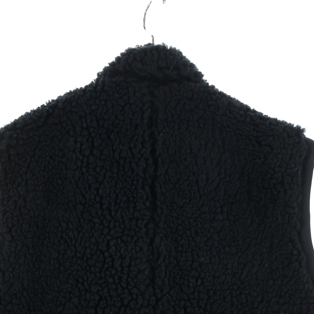 THE VIRIDI-ANNE(ザヴィリジアン) BOA SLEEVELESS JACKET スリーブレス ジップアップボアジャケット ブラック VI-3630-06