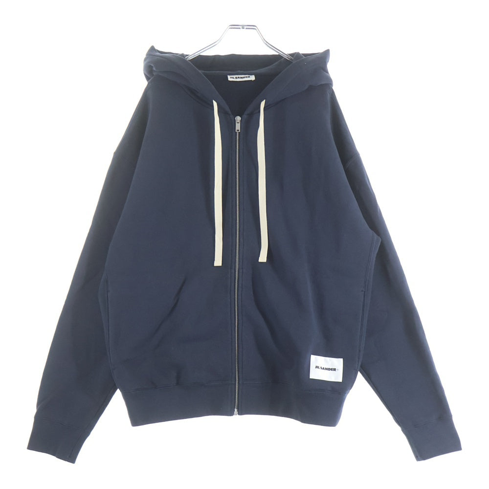 JIL SANDER +(ジルサンダープラス) 24AW ZIPPED HOODIE ジップアップスウェットパーカー フーディー ネイビー J47HG0101 J20039