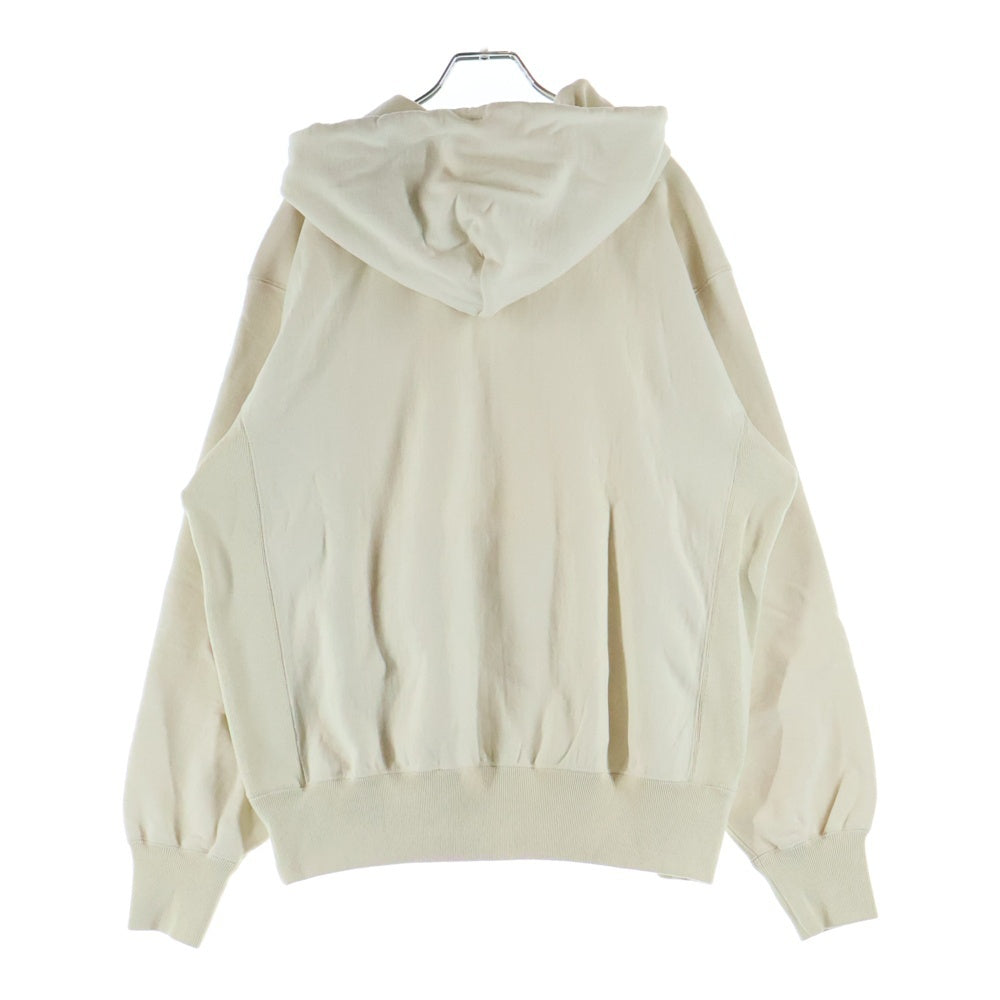 AURALEE(オーラリー) 25SS SMOOTH SOFT BD SWEAT P O PARKA スムース ソフト プルオーバースウェットパーカー フーディー アイボリー A25SP01TU