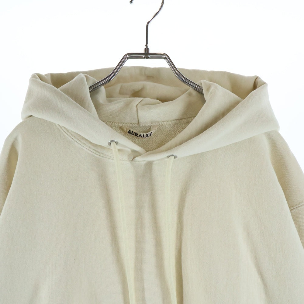 AURALEE(オーラリー) 25SS SMOOTH SOFT BD SWEAT P O PARKA スムース ソフト プルオーバースウェットパーカー フーディー アイボリー A25SP01TU