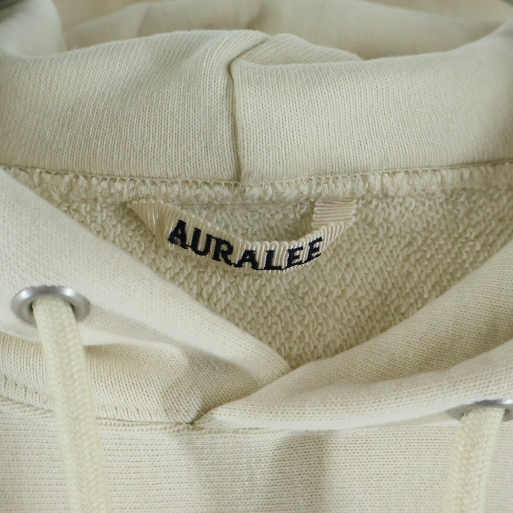 AURALEE(オーラリー) 25SS SMOOTH SOFT BD SWEAT P O PARKA スムース ソフト プルオーバースウェットパーカー フーディー アイボリー A25SP01TU