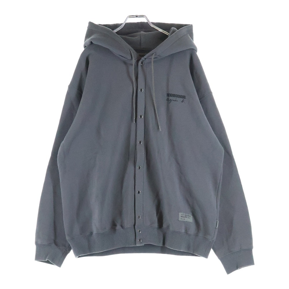 NEIGHBORHOOD(ネイバーフッド) 25AW ×agnes b アニエスベー スナップボタン スウェットパーカー フーディー ダークグレー 252727ON-CSM01S