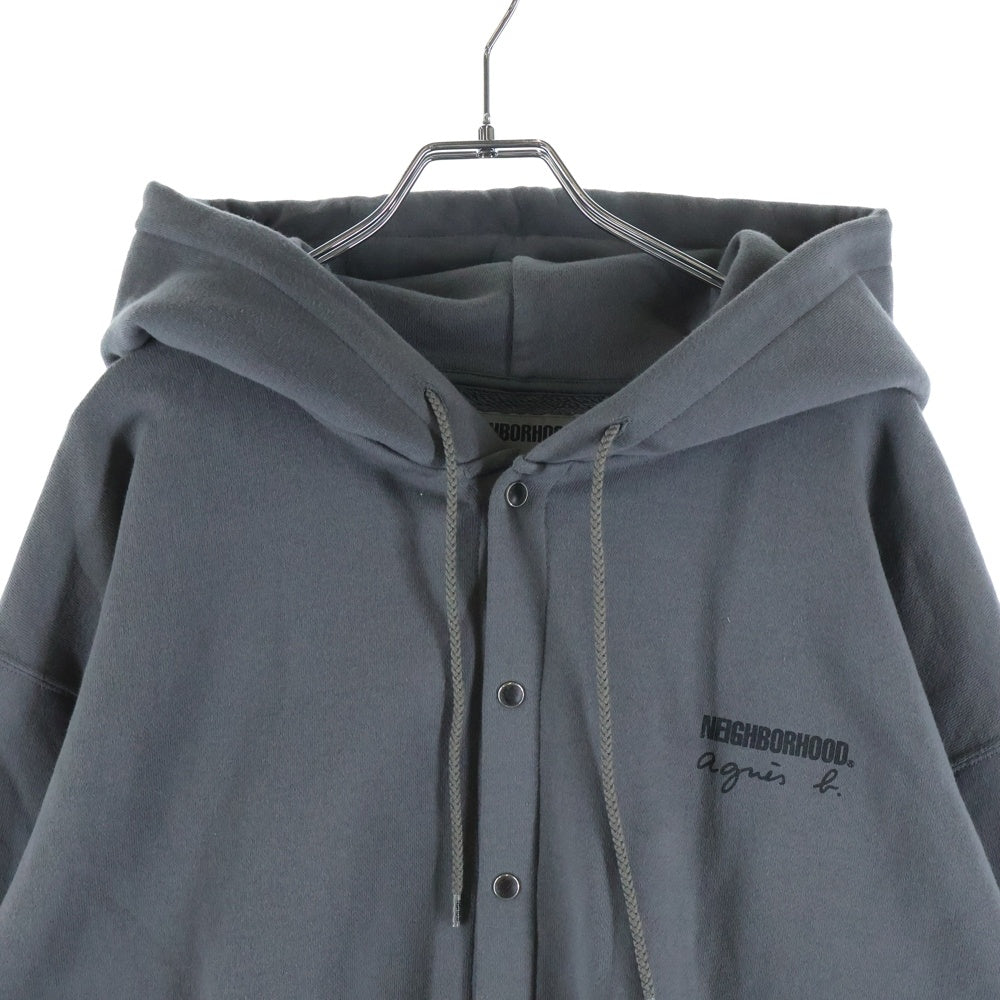 NEIGHBORHOOD(ネイバーフッド) 25AW ×agnes b アニエスベー スナップボタン スウェットパーカー フーディー ダークグレー 252727ON-CSM01S