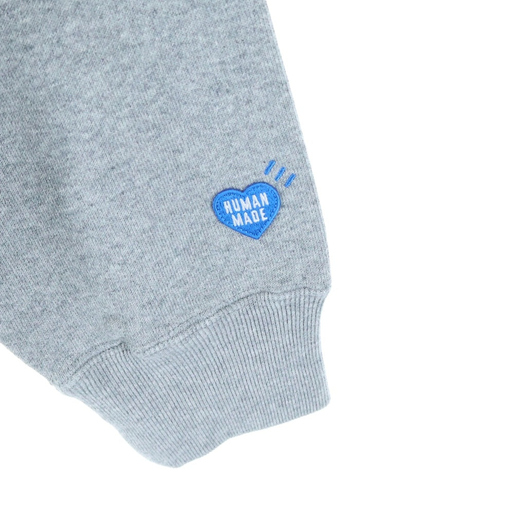 HUMAN MADE(ヒューマンメイド) 25AW HEART SWEATSHIRT OFFLINE STORE 店舗限定 ハートロゴプリント クルーネックスウェットトレーナー グレー HM30CS074