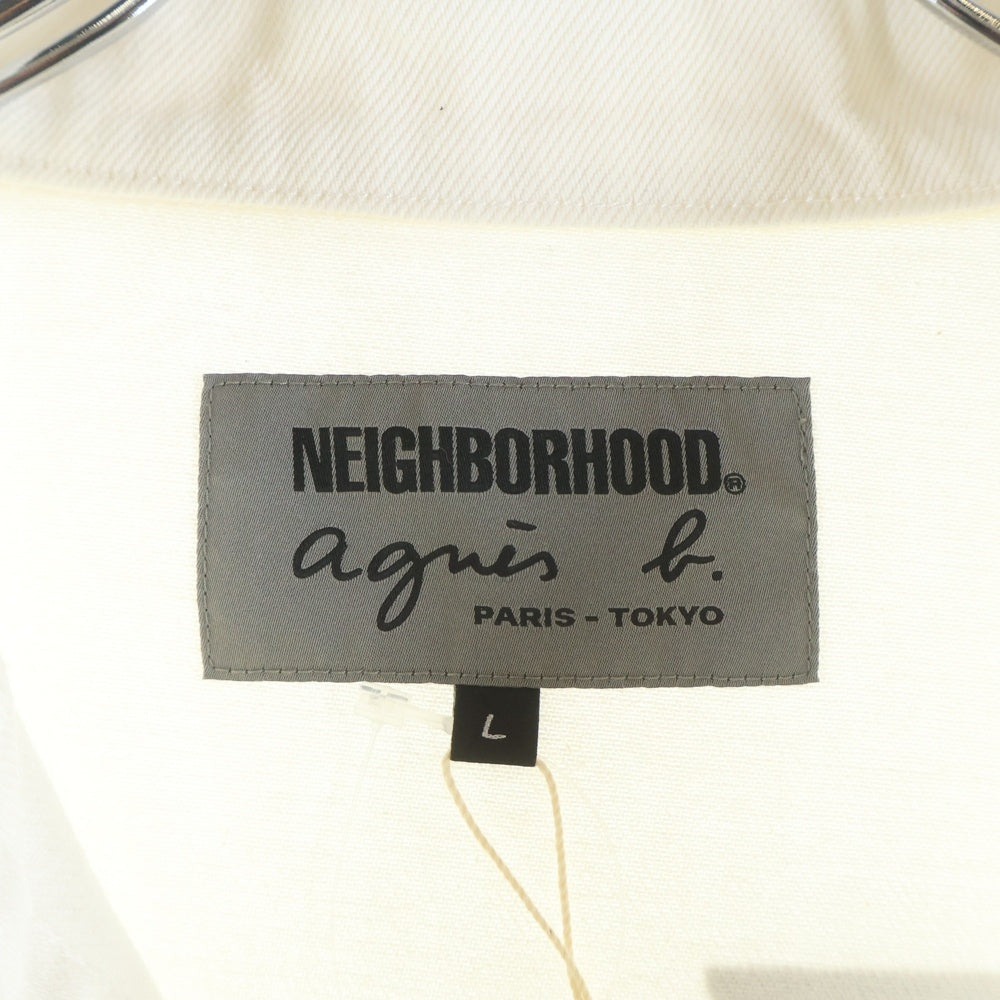 NEIGHBORHOOD(ネイバーフッド) 25AW ×agnes b アニエスベー フォトプリント マルチポケット カバーオール ホワイト 252727ON-JKM03S