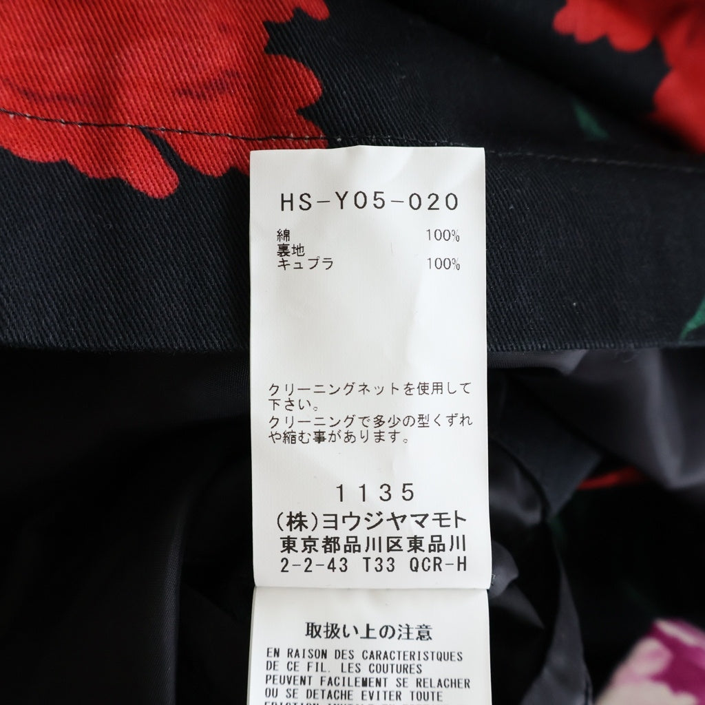 Yohji Yamamoto POUR HOMME(ヨウジヤマモト プールオム) 花と少年期復刻 ハーフコート スナップジャケット ブラック HY-Y05-020