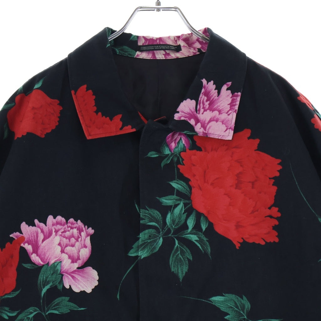 Yohji Yamamoto POUR HOMME(ヨウジヤマモト プールオム) 花と少年期復刻 ハーフコート スナップジャケット ブラック HY-Y05-020