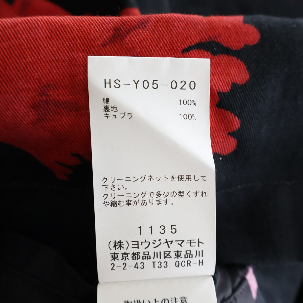 Yohji Yamamoto POUR HOMME(ヨウジヤマモト プールオム) 花と少年期復刻 ハーフコート スナップジャケット ブラック HY-Y05-020