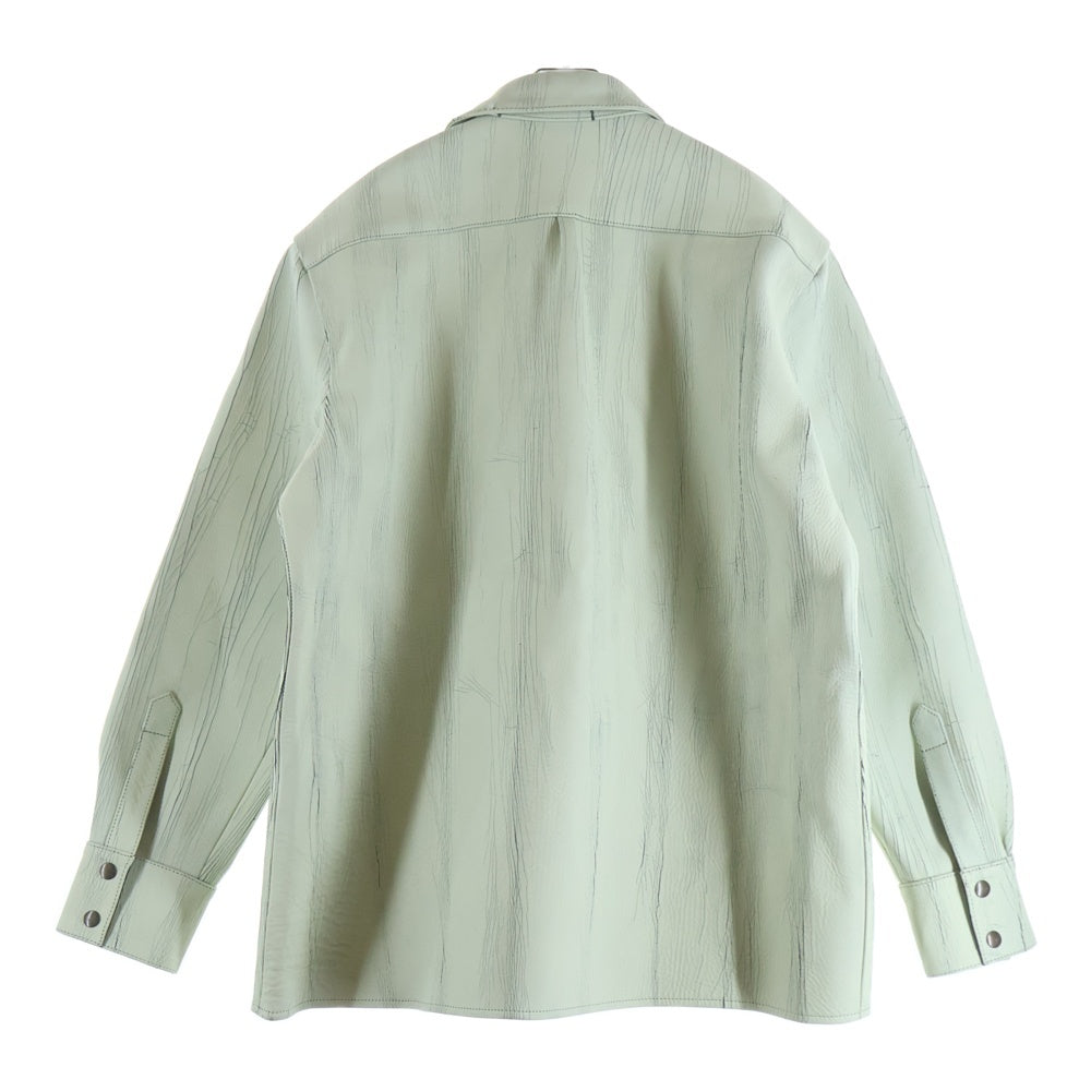 BOTTER(ボッター) ペイントレザーシャツ ジャケット ホワイト 4026BL001