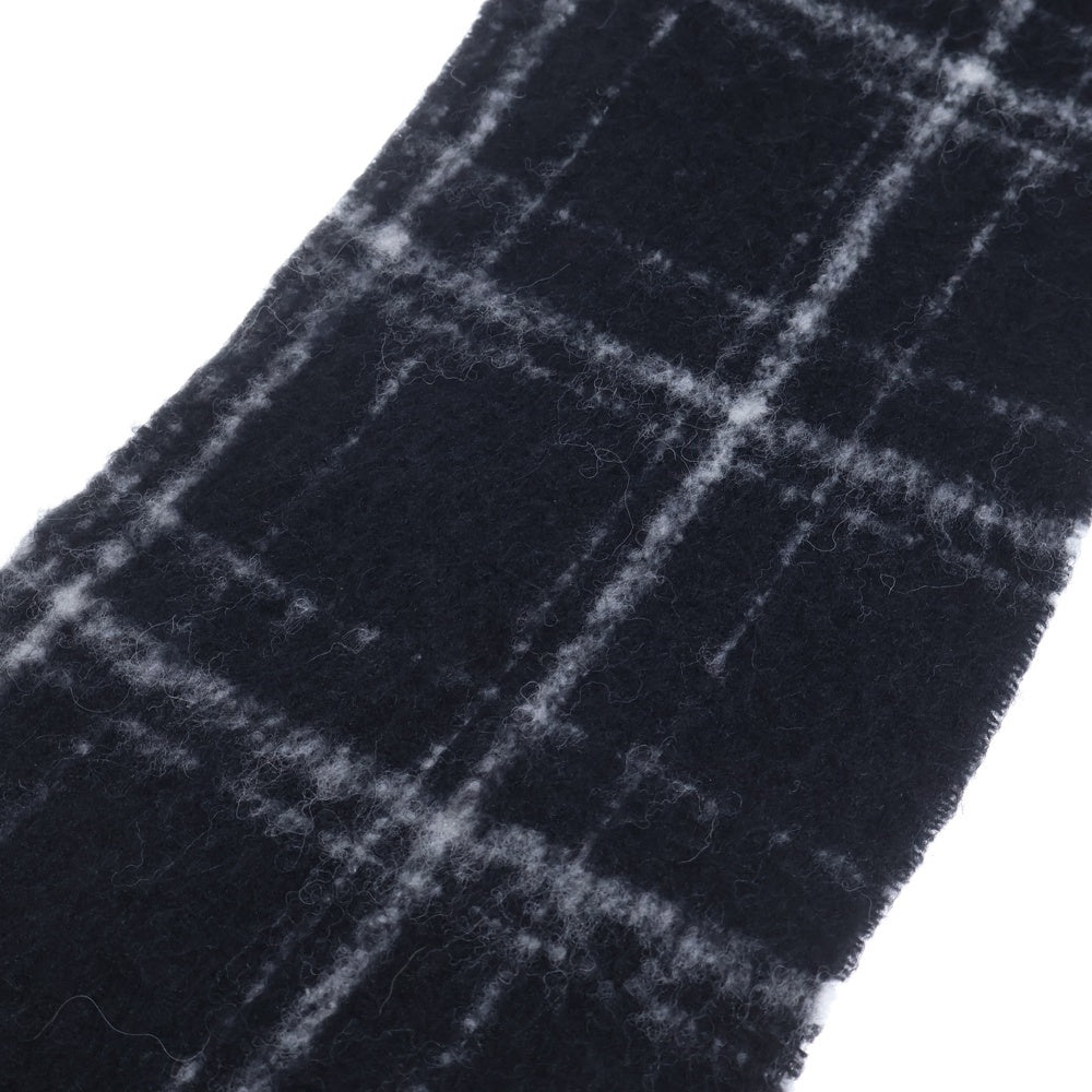 OUR LEGACY(アワーレガシー) 24AW ESTATE SCARF エステート チェック柄 大判ストール マフラー ブラック A4248EBF