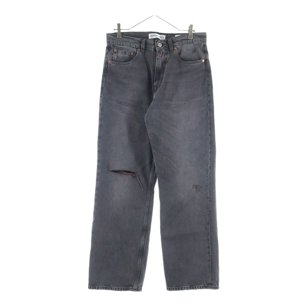 OUR LEGACY(アワーレガシー) 25AW THIRD CUT HIGHWAY COFFEE サード カット ハイウェイ コーヒー ダメージデニムパンツ ジーンズ グレー M4255TH