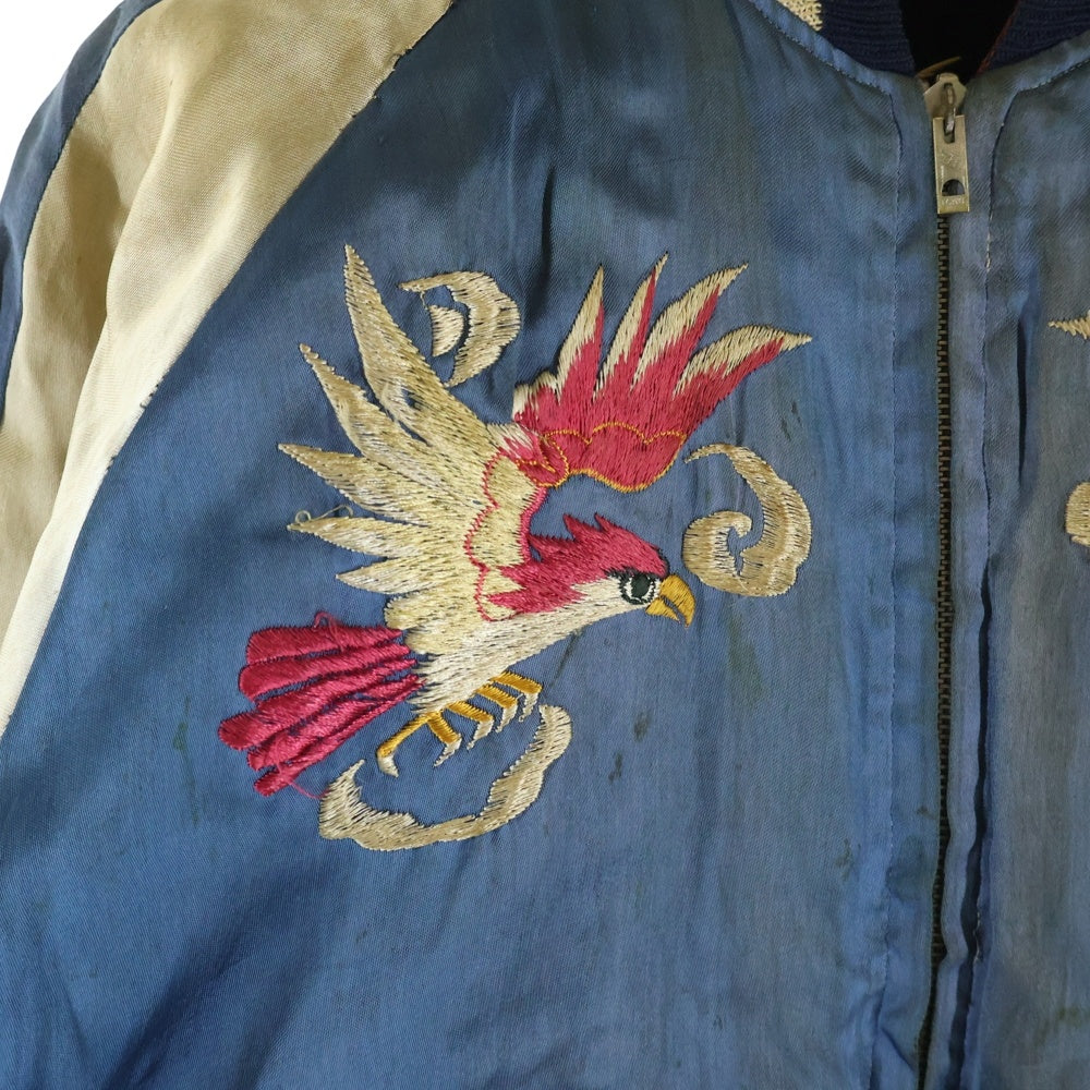 VINTAGE ヴィンテージ 50S VINTAGE SOUVENIR JACKET KOREA SPEEDZIP 別珍 韓国 リバーシブル ヴィンテージ スーベニアジャケット ブルー/バーガンディー VINTAGE(ヴィンテージ) 50S VINTAGE SOUVENIR JACKET KOREA SPEEDZIP