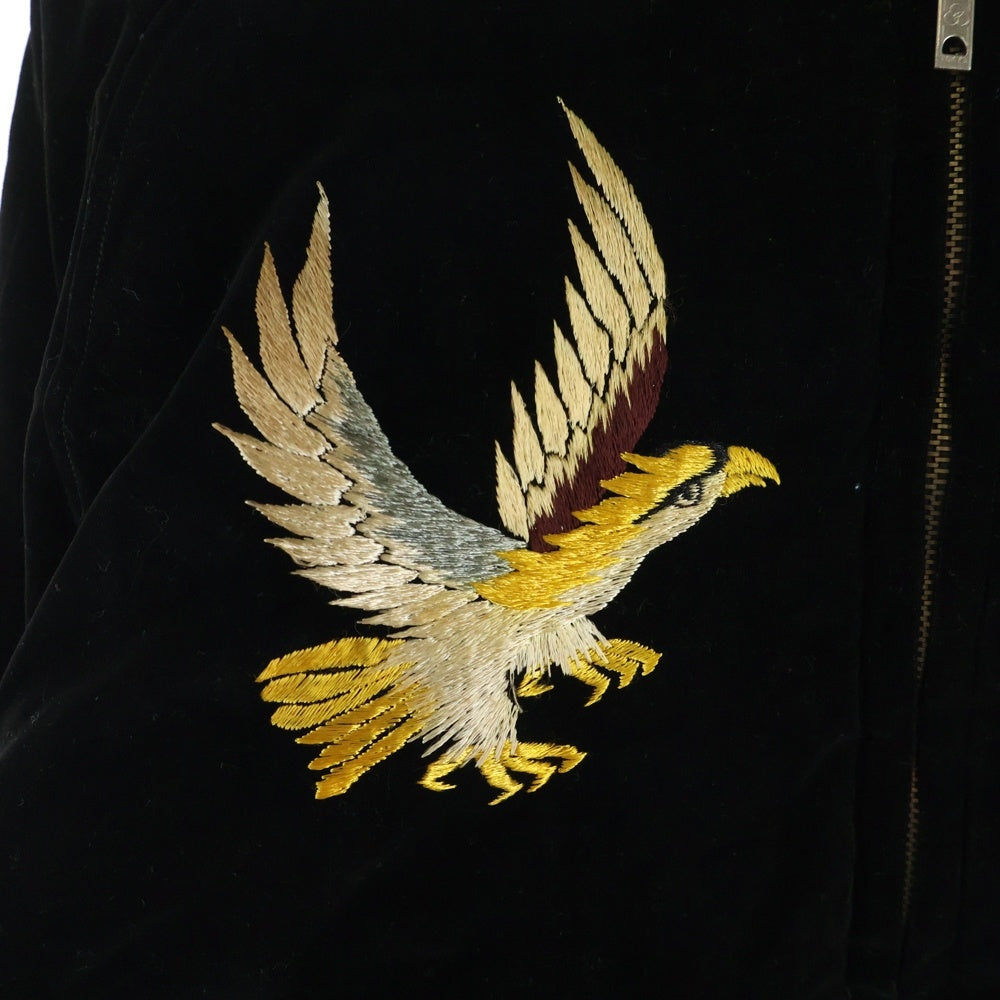 VINTAGE(ヴィンテージ) 50S VINTAGE SOUVENIR JACKET JAPAN ミツワZIP 別珍 日本 リバーシブル ヴィンテージ スーベニアジャケット ブラック/グリーン
