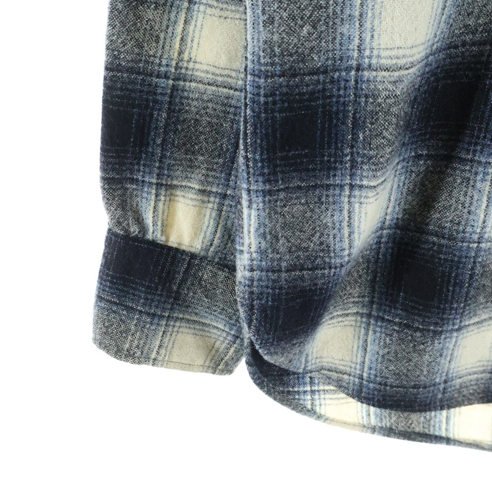 PENDLETON(ペンドルトン) 70S VINTAGE USA製 ウール チェック スナップボタン 長袖シャツ グレー