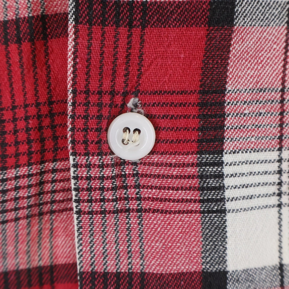 Levi's VINTAGE CLOTHING(リーバイス ビンテージ クロージング) 50-60S ALLIED CLOTHIERS ヴィンテージ マチ付き チェック柄 長袖フランネルシャツ レッド/ホワイト