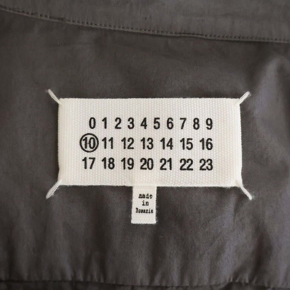 Maison Margiela(メゾンマルジェラ) SLIM FIT POPLIN SHIRT スリムフィット ポプリン 長袖シャツ グレー S50DL0393