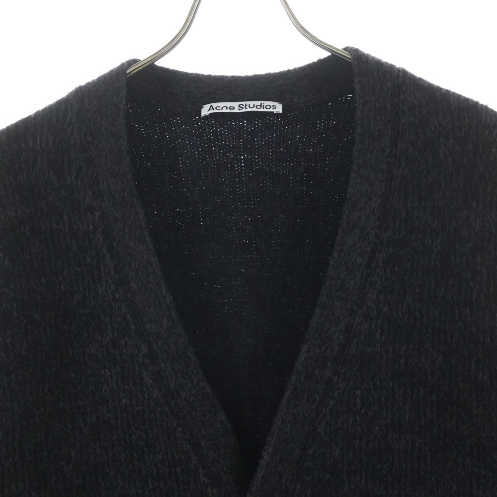 Acne Studios(アクネ ストゥディオズ) ウールブレンド Vネックニットカーディガン セーター ブラック FN-MN-KNIT000308