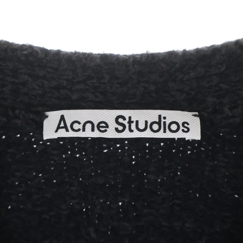 Acne Studios(アクネ ストゥディオズ) ウールブレンド Vネックニットカーディガン セーター ブラック FN-MN-KNIT000308