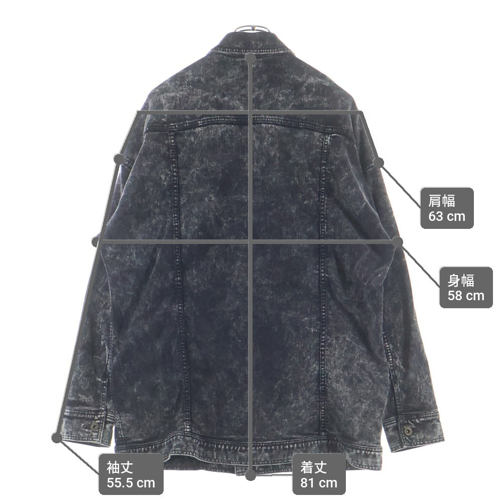 SHAREEF(シャリーフ) BIG DENIM JACKET ウォッシュド加工 ビッグ デニムジャケット ブラック 17711019