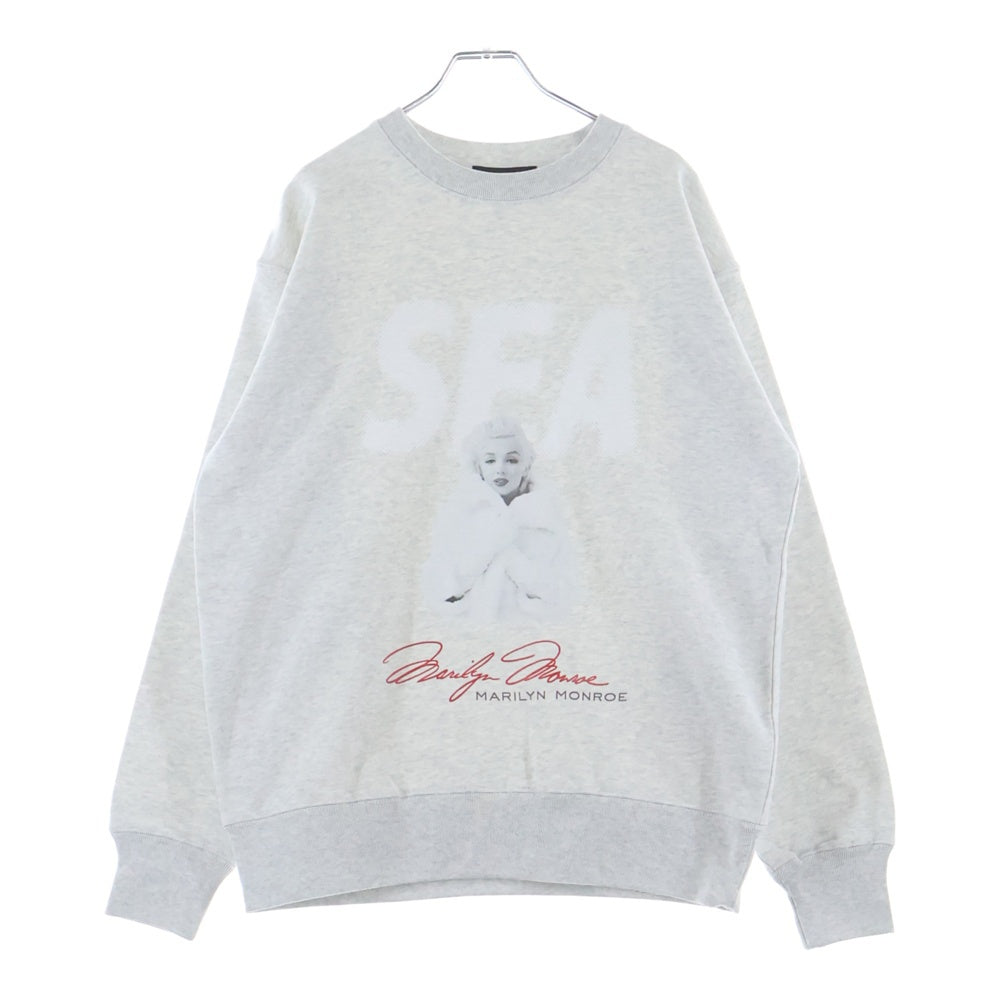 WIND AND SEA(ウィンダンシー) 26SS MARILYN MONROE WDS CREWNECK SWEAT SHIRT マリリンモンロースウェットトレーナー グレー WDS-C-MRM-26-Q1-CS-06