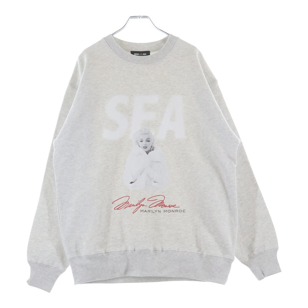 WIND AND SEA(ウィンダンシー) 26SS MARILYN MONROE WDS CREWNECK SWEAT SHIRT マリリンモンロースウェットトレーナー グレー WDS-C-MRM-26-Q1-CS-06