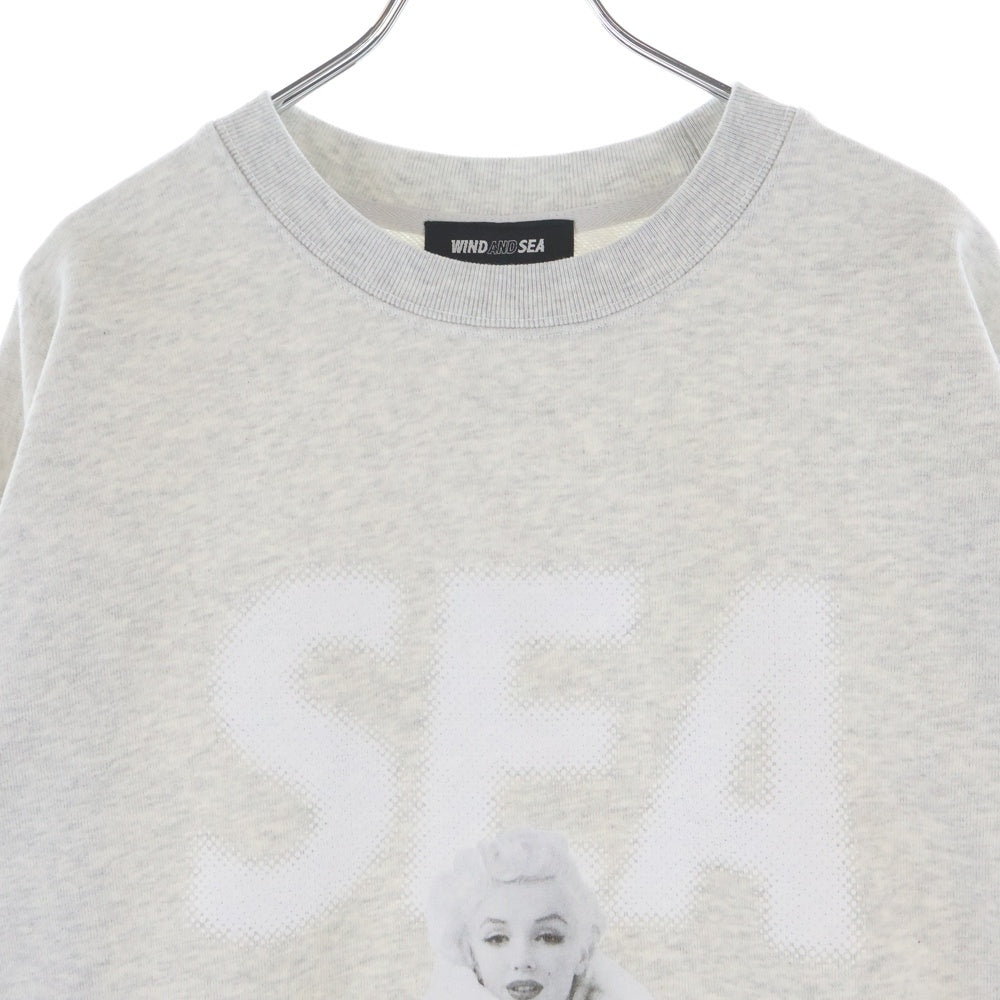 WIND AND SEA(ウィンダンシー) 26SS MARILYN MONROE WDS CREWNECK SWEAT SHIRT マリリンモンロースウェットトレーナー グレー WDS-C-MRM-26-Q1-CS-06