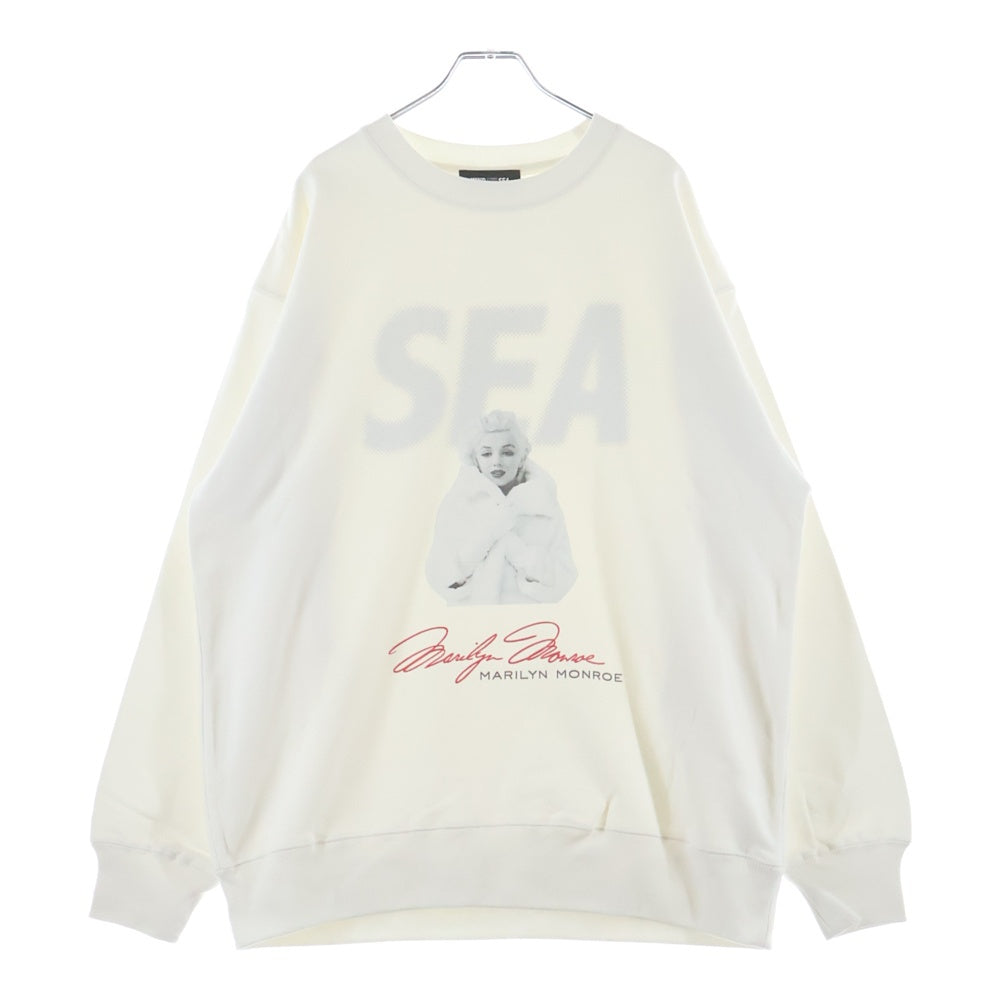 WIND AND SEA(ウィンダンシー) 26SS MARILYN MONROE WDS CREWNECK SWEAT SHIRT マリリンモンロースウェットトレーナー ホワイト WDS-C-MRM-26-Q1-CS-06