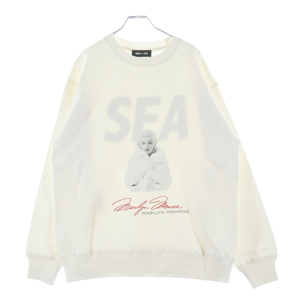 WIND AND SEA(ウィンダンシー) 26SS MARILYN MONROE WDS CREWNECK SWEAT SHIRT マリリンモンロースウェットトレーナー ホワイト WDS-C-MRM-26-Q1-CS-06