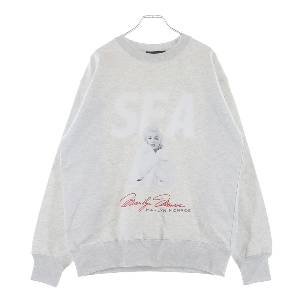 WIND AND SEA(ウィンダンシー) 26SS MARILYN MONROE WDS CREWNECK SWEAT SHIRT マリリンモンロースウェットトレーナー グレー WDS-C-MRM-26-Q1-CS-06