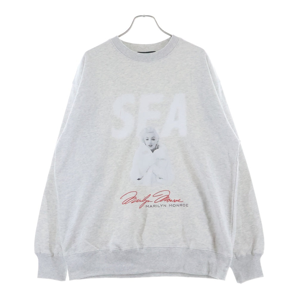 WIND AND SEA(ウィンダンシー) 26SS MARILYN MONROE WDS CREWNECK SWEAT SHIRT マリリンモンロースウェットトレーナー グレー WDS-C-MRM-26-Q1-CS-06