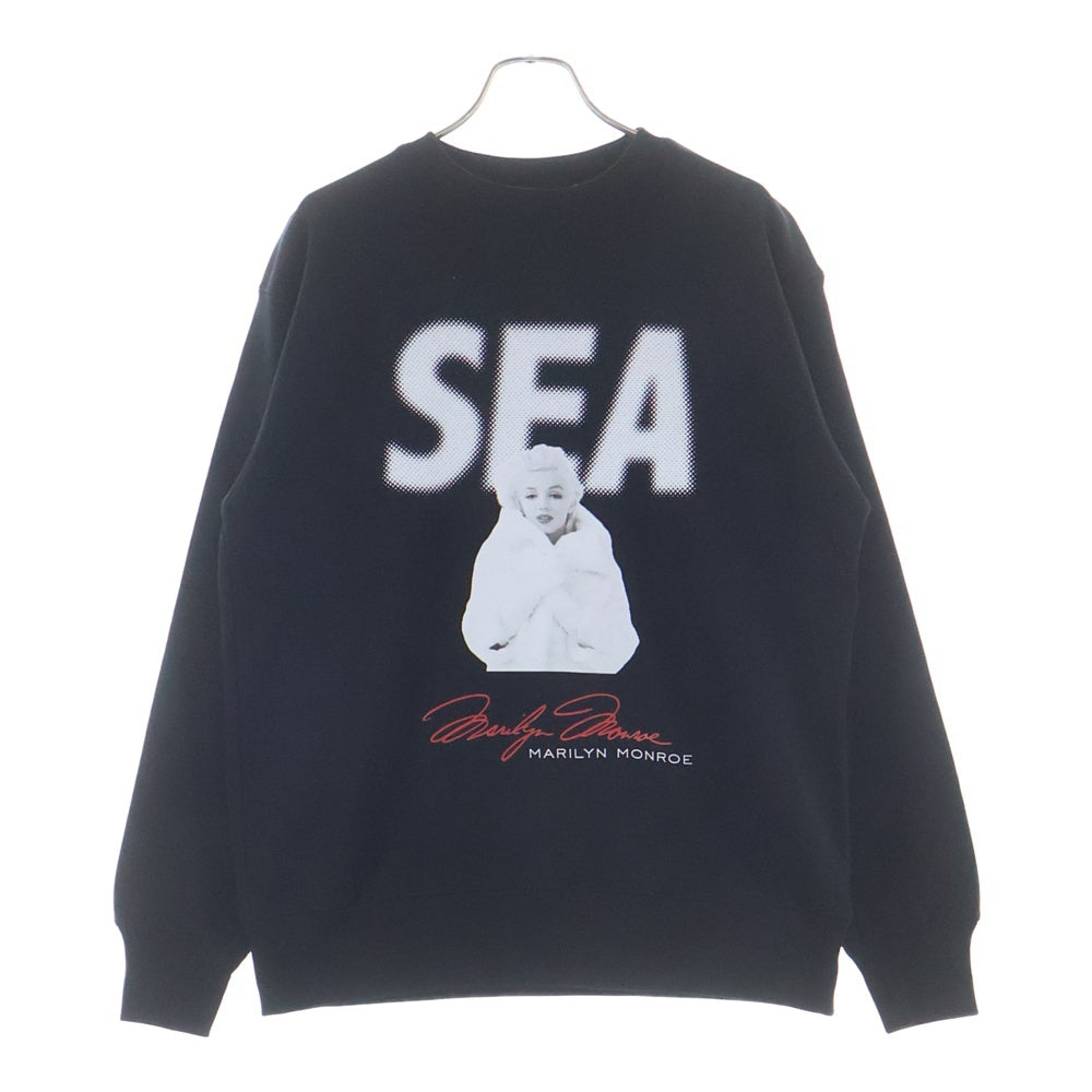 WIND AND SEA(ウィンダンシー) 26SS MARILYN MONROE WDS CREWNECK SWEAT SHIRT マリリンモンロースウェットトレーナー ブラック WDS-C-MRM-26-Q1-CS-06