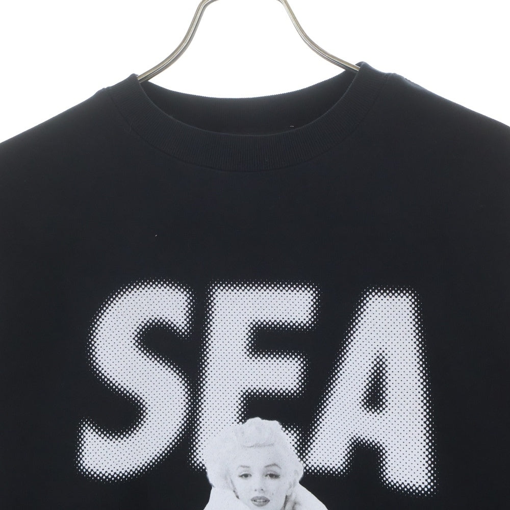WIND AND SEA(ウィンダンシー) 26SS MARILYN MONROE WDS CREWNECK SWEAT SHIRT マリリンモンロースウェットトレーナー ブラック WDS-C-MRM-26-Q1-CS-06