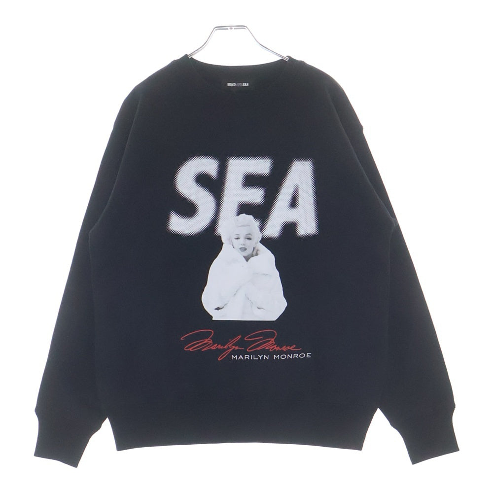 WIND AND SEA(ウィンダンシー) 26SS MARILYN MONROE WDS CREWNECK SWEAT SHIRT マリリンモンロースウェットトレーナー ブラック WDS-C-MRM-26-Q1-CS-06