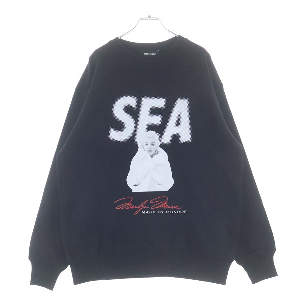 WIND AND SEA(ウィンダンシー) 26SS MARILYN MONROE WDS CREWNECK SWEAT SHIRT マリリンモンロースウェットトレーナー ブラック WDS-C-MRM-26-Q1-CS-06