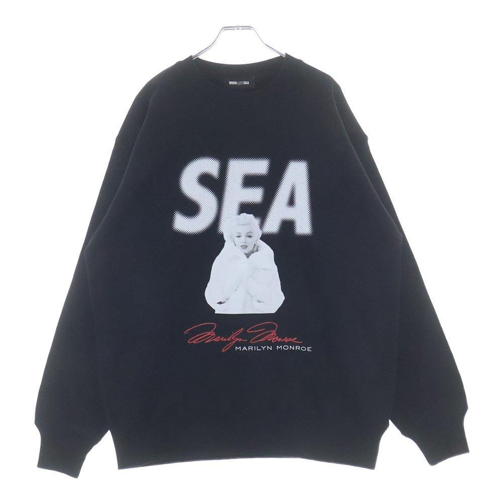 WIND AND SEA(ウィンダンシー) 26SS MARILYN MONROE WDS CREWNECK SWEAT SHIRT マリリンモンロースウェットトレーナー ブラック WDS-C-MRM-26-Q1-CS-06