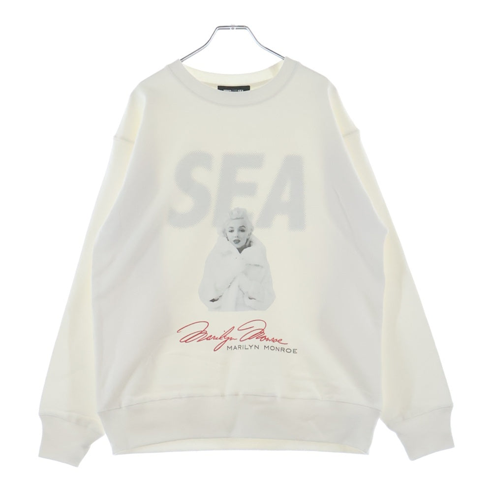 WIND AND SEA(ウィンダンシー) 26SS MARILYN MONROE WDS CREWNECK SWEAT SHIRT マリリンモンロースウェットトレーナー ホワイト WDS-C-MRM-26-Q1-CS-06