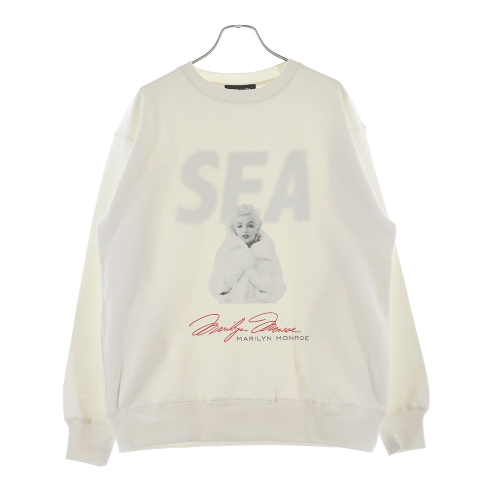 WIND AND SEA(ウィンダンシー) 26SS MARILYN MONROE WDS CREWNECK SWEAT SHIRT マリリンモンロースウェットトレーナー ホワイト WDS-C-MRM-26-Q1-CS-06