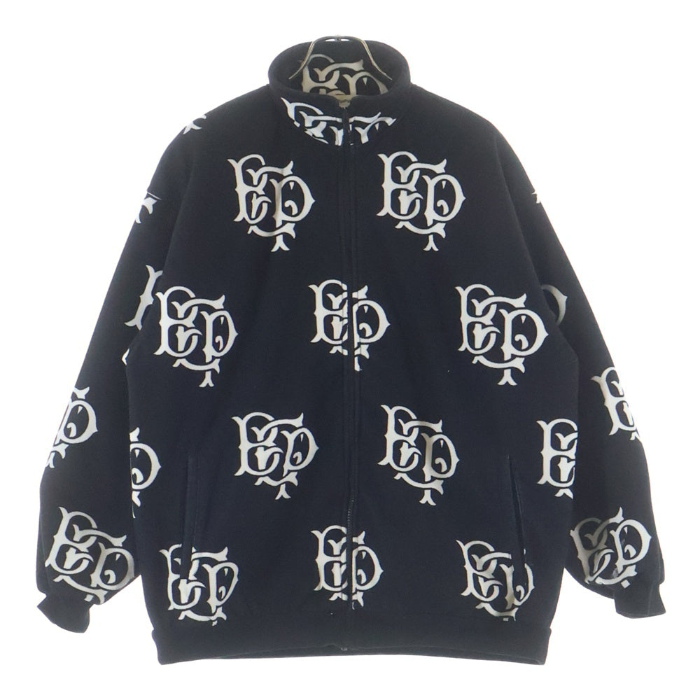 THE BLACK EYE PATCH(ブラックアイパッチ) EMBLEM FLEECE エンブレム ジップアップフリースジャケット ブラック BEPF18TP01