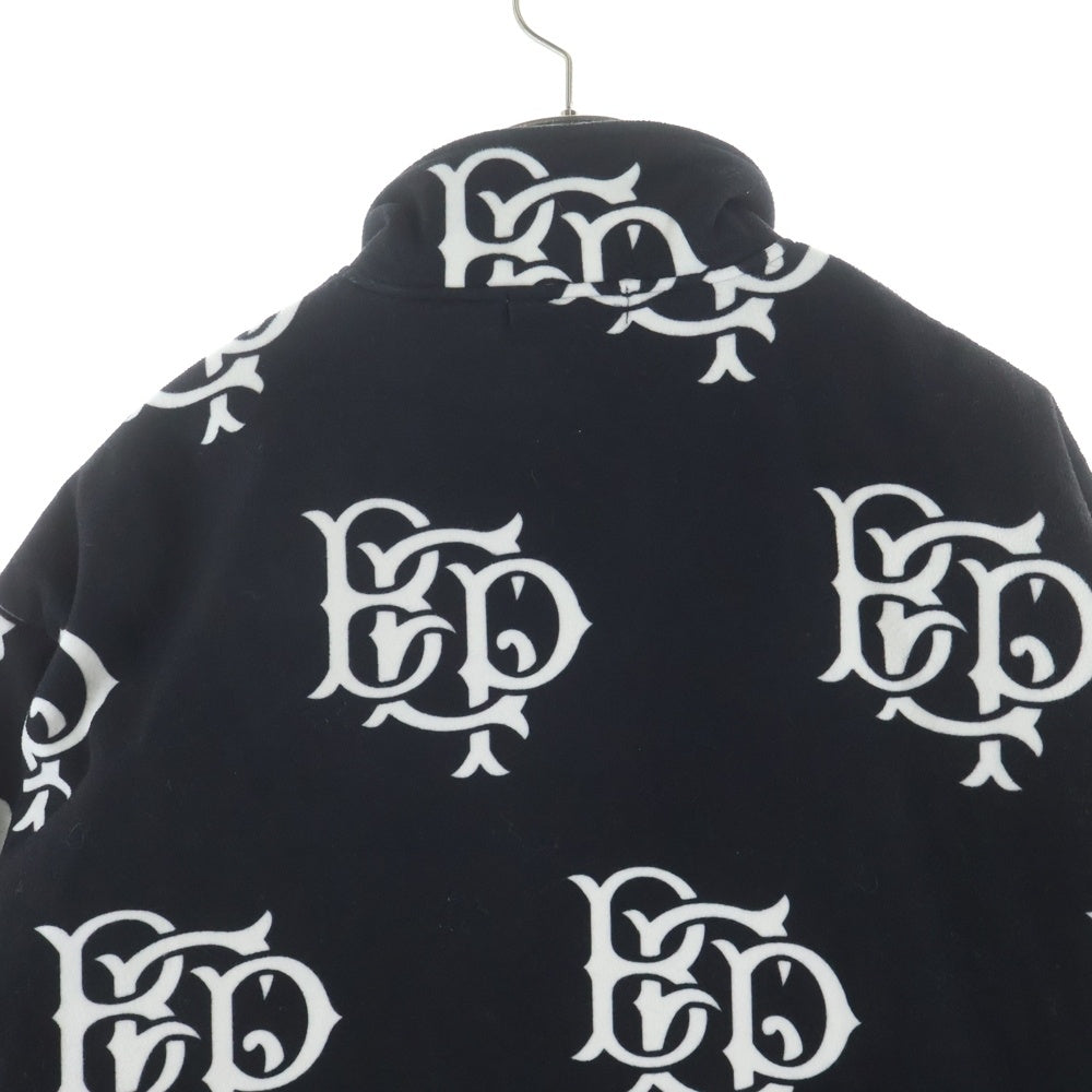 THE BLACK EYE PATCH(ブラックアイパッチ) EMBLEM FLEECE エンブレム ジップアップフリースジャケット ブラック BEPF18TP01