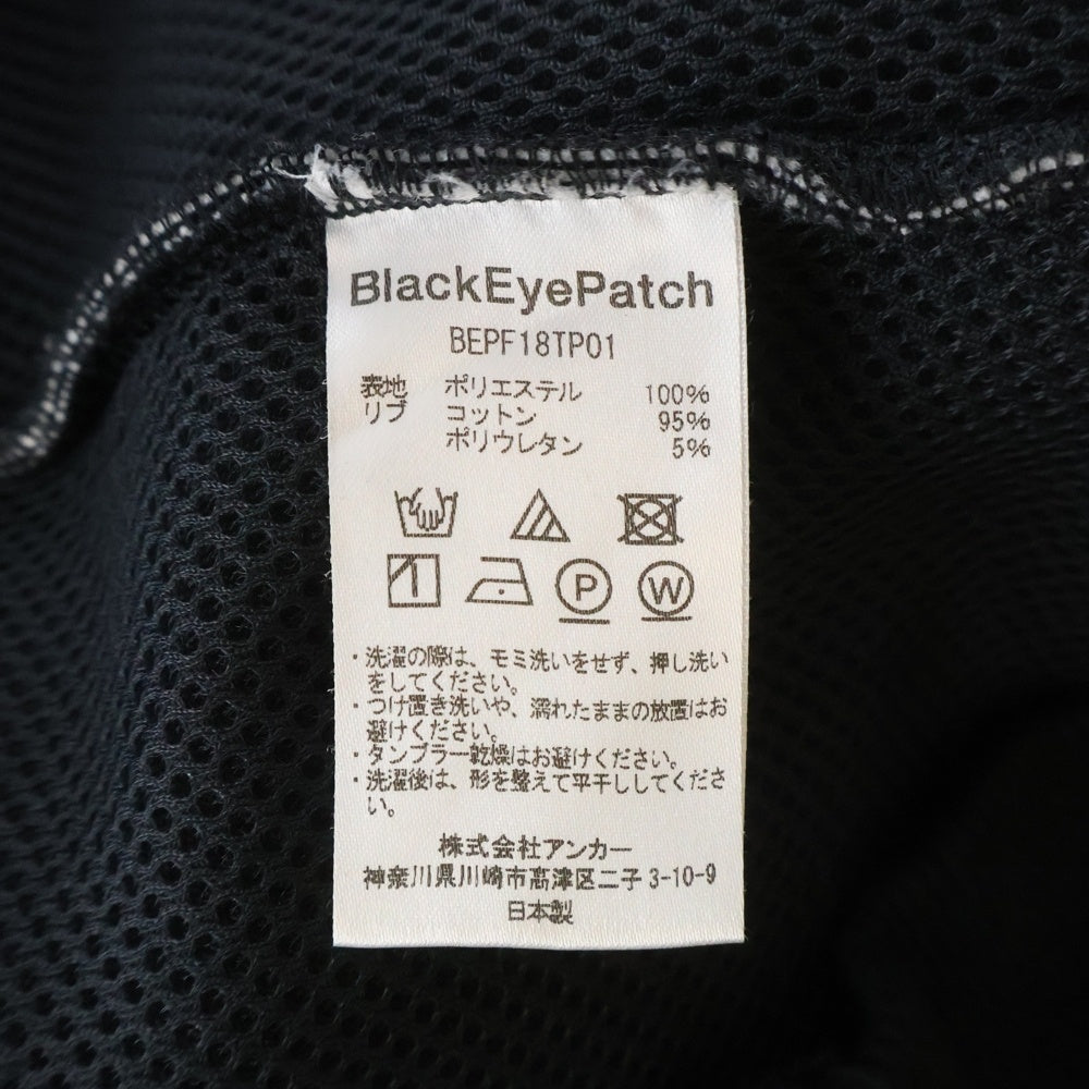 THE BLACK EYE PATCH(ブラックアイパッチ) EMBLEM FLEECE エンブレム ジップアップフリースジャケット ブラック BEPF18TP01
