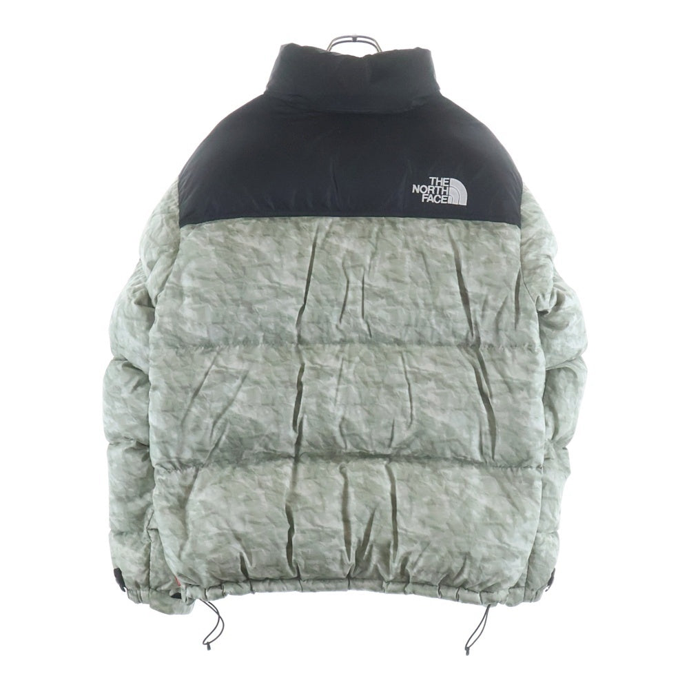 SUPREME(シュプリーム) 19AW ×THE NORTH FACE Paper Print Nuptse Jacket ザノースフェイス ペーパープリント ヌプシ ダウンジャケット グレー/ブラック ND91806I