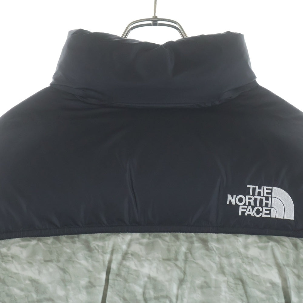 SUPREME(シュプリーム) 19AW ×THE NORTH FACE Paper Print Nuptse Jacket ザノースフェイス ペーパープリント ヌプシ ダウンジャケット グレー/ブラック ND91806I
